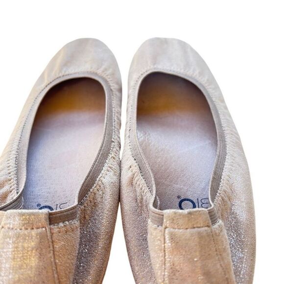 Abeo Tia BIO System Ballet Flats Slip On Golden Metallic Leather Shoes Size 9.5N - Picture 6 of 12